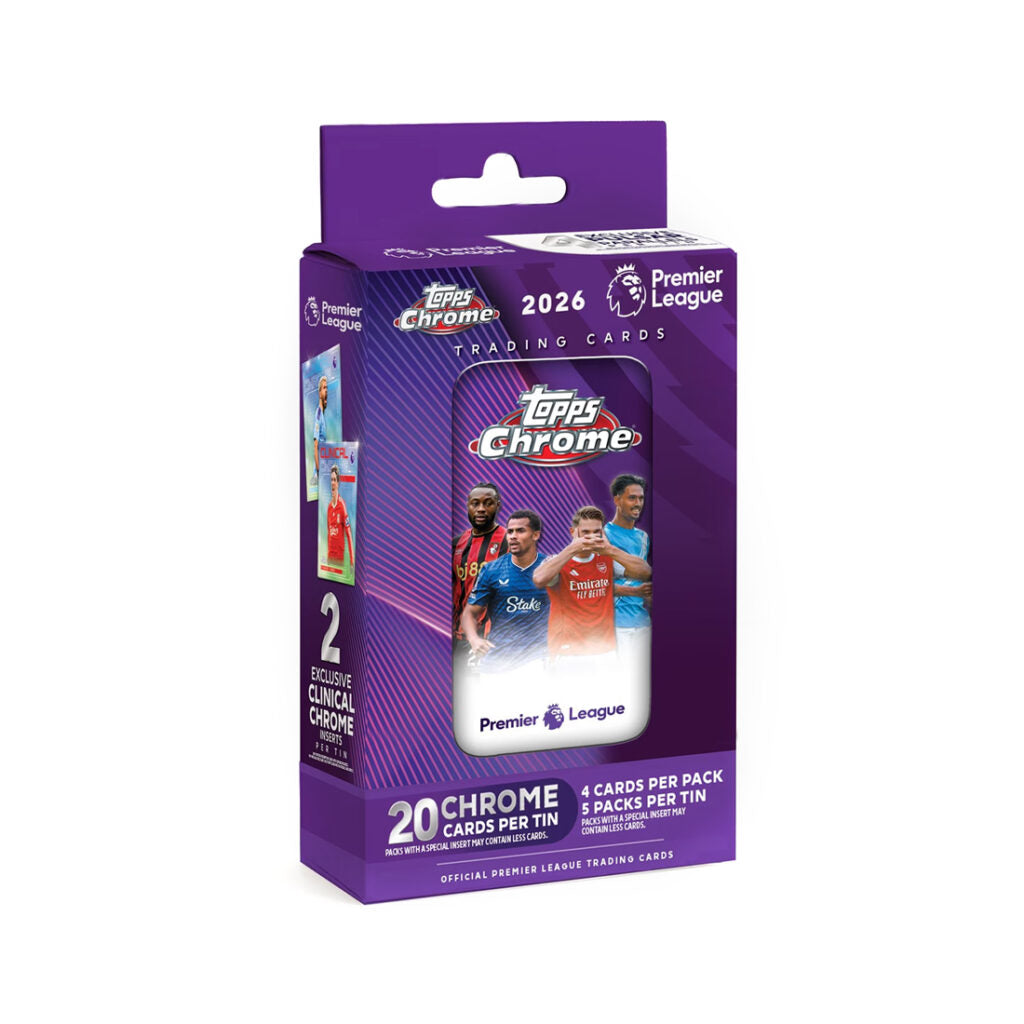 2025-26 Topps Chrome Premier League Cards Tin
