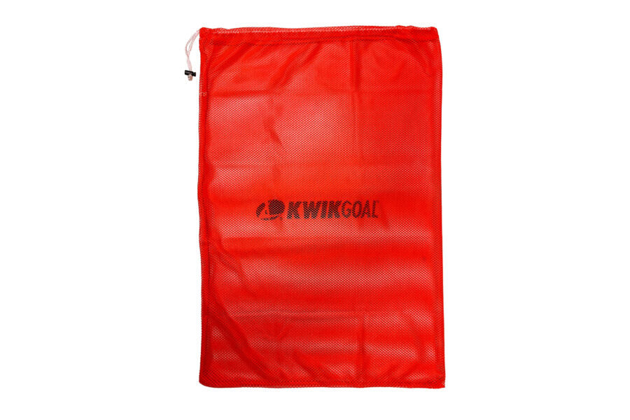 KwikGoal Equipment Soccer Coach's Mesh Ball Bag Hi-Vis Orange