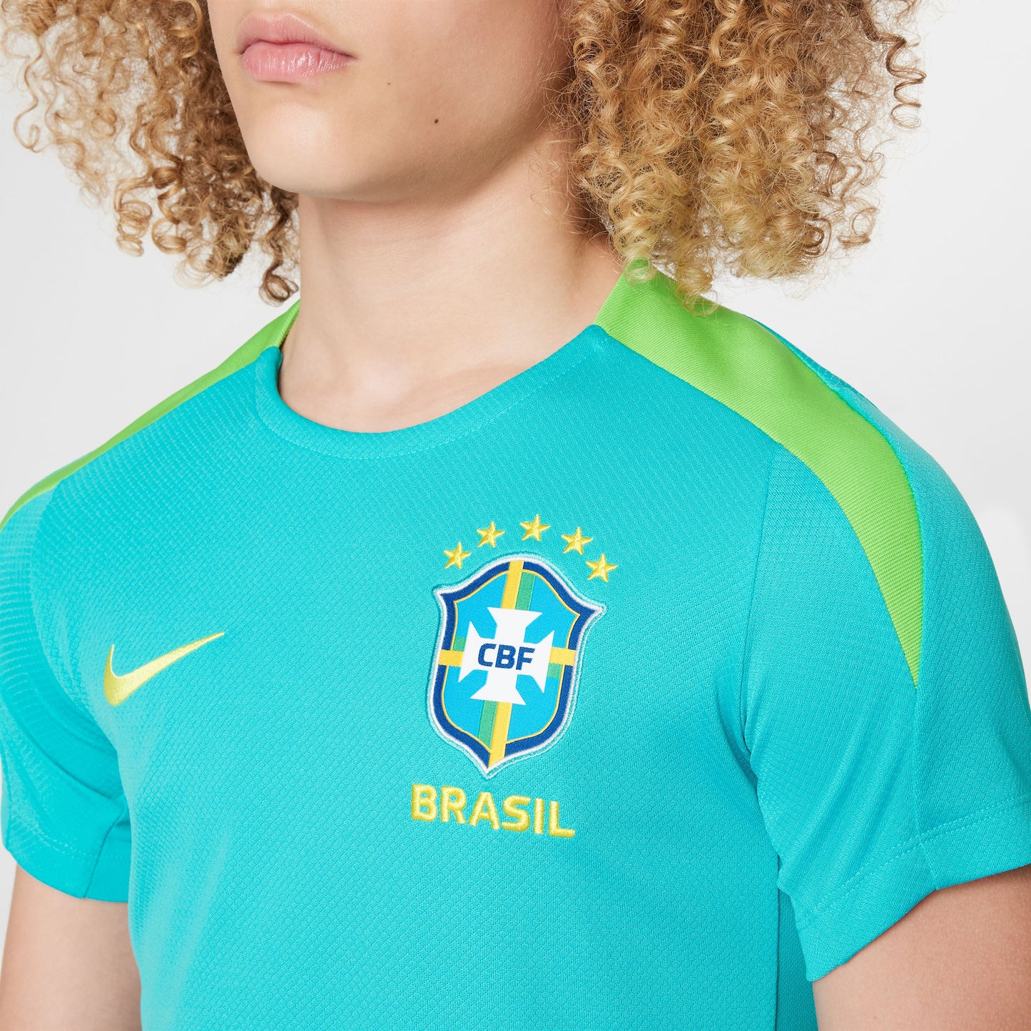 Nike Youth Brazil Strike Pre-Match Jersey Aqua Blue Green