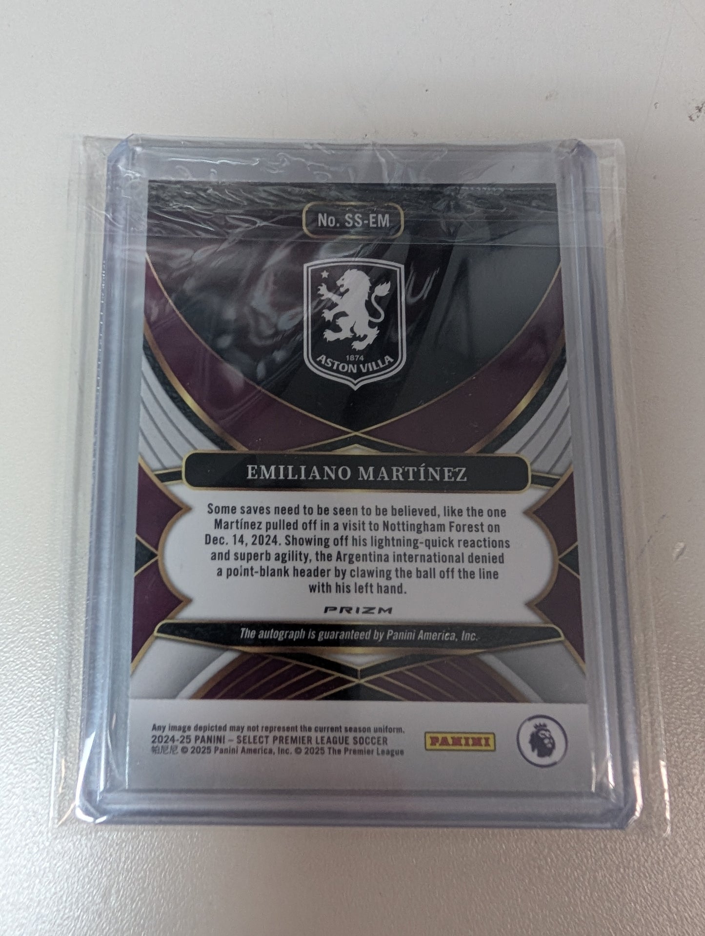 Emiliano Martinez Ason Villa Panini Select Autograph #SS-EM