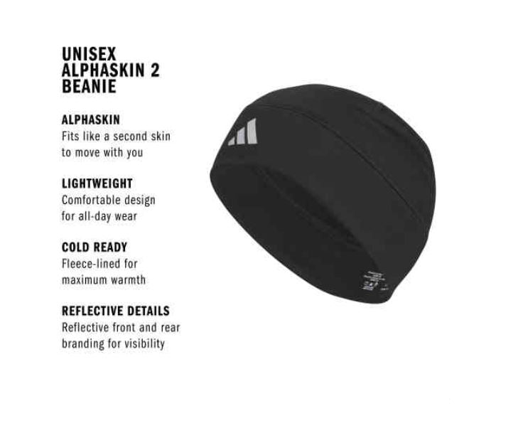 adidas Alpha Skin Beanie Fleece Lined for Warmth