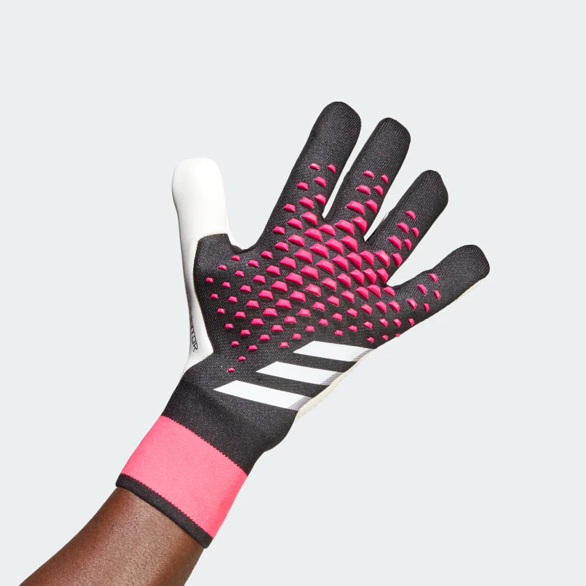 adidas Predator Pro Hybrid Cut Goalkeeper Gloves - White & Lucid Lemon with  Black