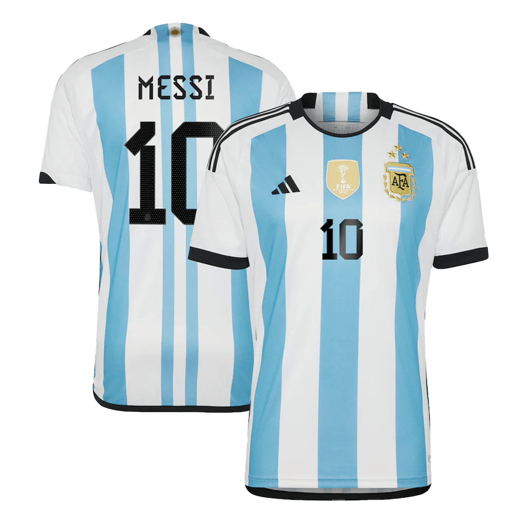  adidas Men's Soccer Argentina 3-Star Winners Home Jersey -  Dress Like a Champion with Comfortable Fabric : Clothing, Shoes & Jewelry