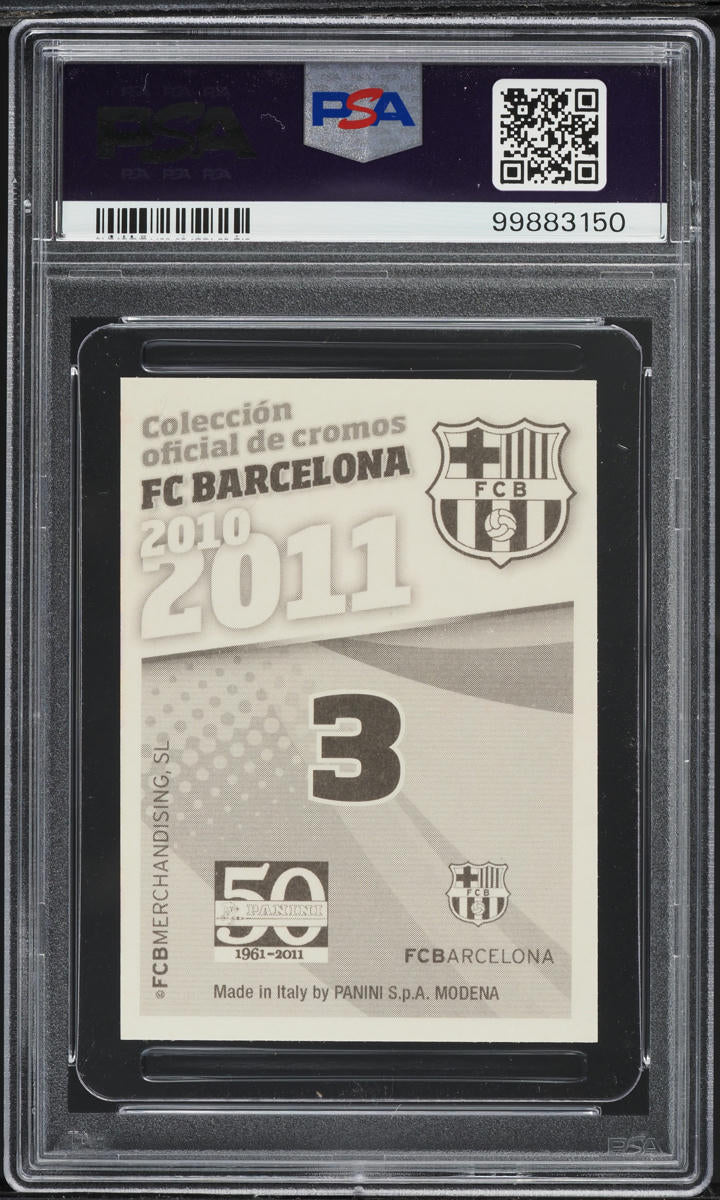 2010 Panini FC Barcelona Lo Mejor Del Mundo w/ Lionel Messi #3 PSA 9 MINT