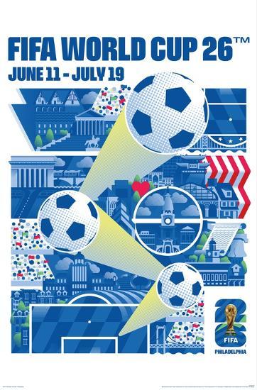 Philadelphia Host City 2026 World Cup Poster 15 X 22