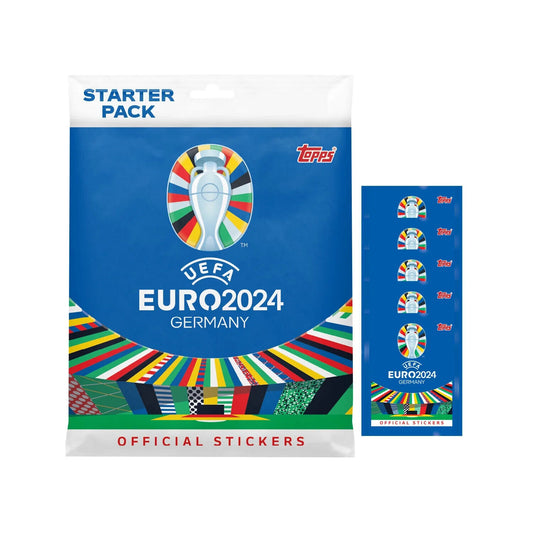 Topps UEFA Euro 2024 Germany Stickers Mega Starter Pack Album + 48 Stickers