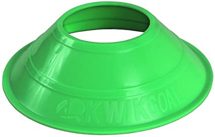 KwikGoal Pack of 25 Mini Disc Cones Hi-Vis Green