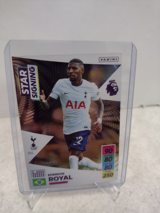 Emerson Royal Tottenham Hotspur Star Signing Panini 21/22 Premier League Single Card with Protective Case