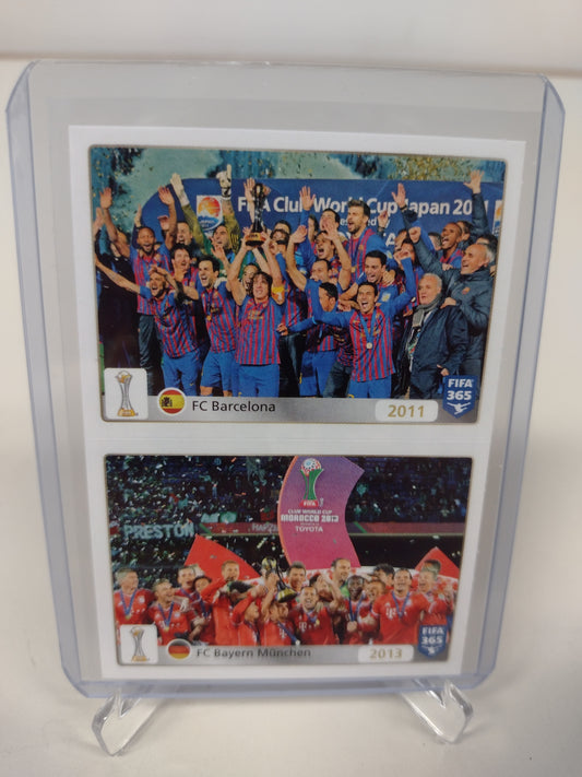 FIFA 365 Stickers FC Barcelona and Bayern Munich Team 2011 2013 Champions Club World Cup #25 #26