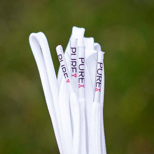 Pure Laces White Soccer Shoelaces