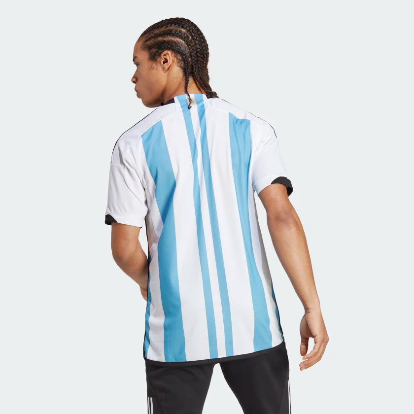 adidas Men's Soccer Argentina 3-Star Winners Home Jersey (as1, Alpha, s,  Regular, Regular) White/Blue : Clothing, Shoes & Jewelry 