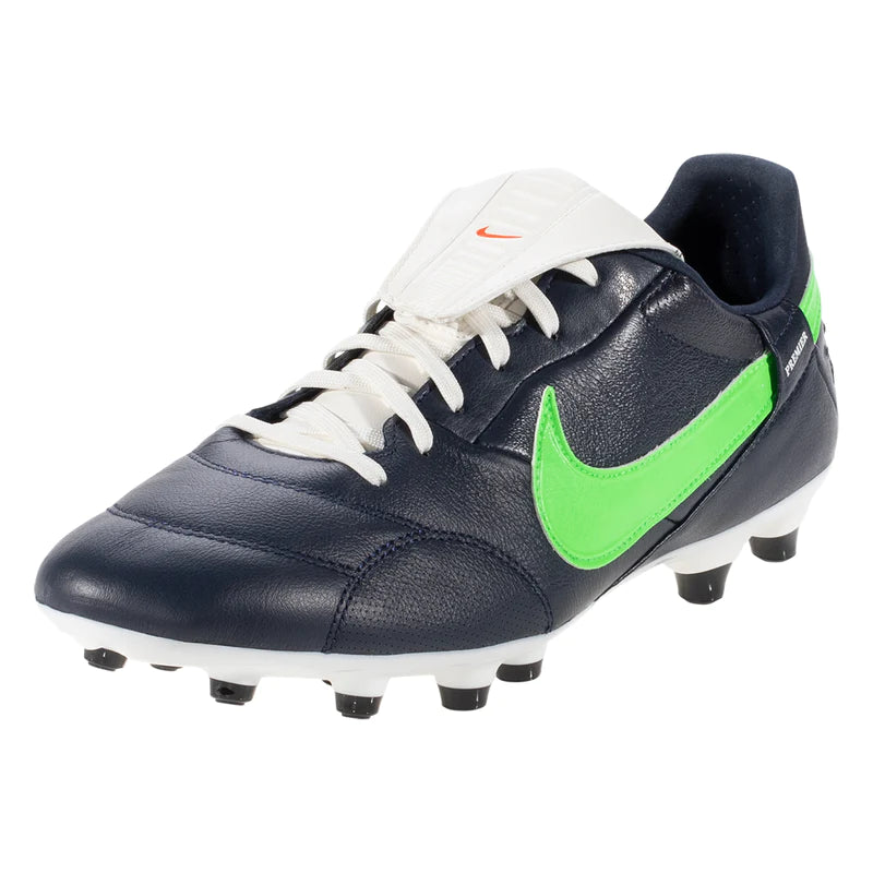 Raad detectie Badkamer Nike Premier 3 FG Leather Soccer Cleats Navy Blue Green – Strictly Soccer  Shoppe