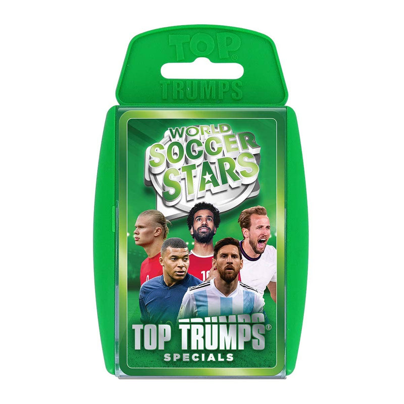 Load image into Gallery viewer, World Soccer Stars Green Top Trumps Card Game
