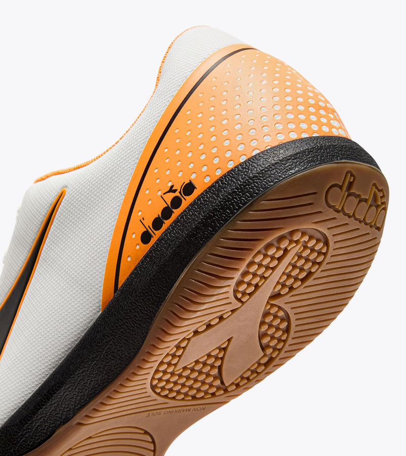 Load image into Gallery viewer, Diadora Pichichi 7 Indoor Soccer Futsal Shoes White Orange
