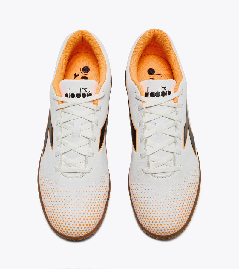 Load image into Gallery viewer, Diadora Pichichi 7 Indoor Soccer Futsal Shoes White Orange
