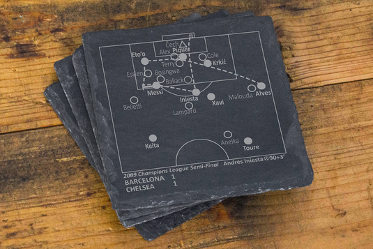 Greatest Barcelona Plays: Slate Coasters (Set of 4)