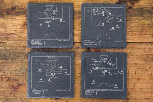 Greatest Barcelona Plays: Slate Coasters (Set of 4)