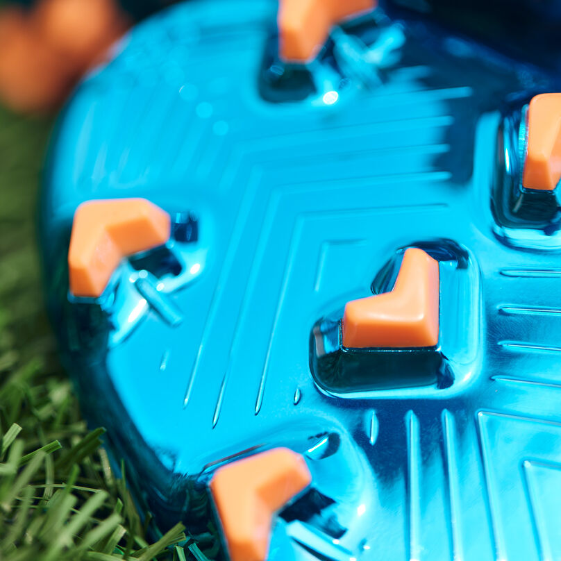 New Balance Furon Pro FG V7+ Soccer Cleats Blue Orange Fuel Cell
