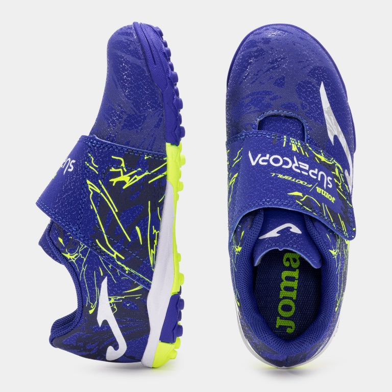Load image into Gallery viewer, Joma Super Copa Youth Velcro Turf Indoor Soccer Royal Blue

