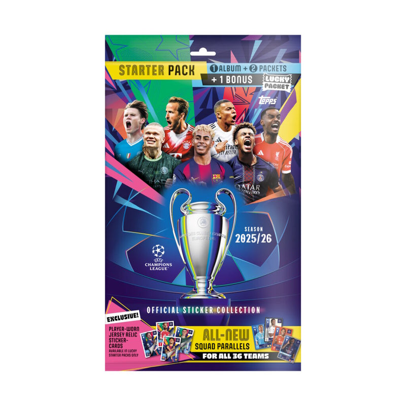 Load image into Gallery viewer, 2025-26 Topps UEFA Champions League Stickers Mega Starter Pack
