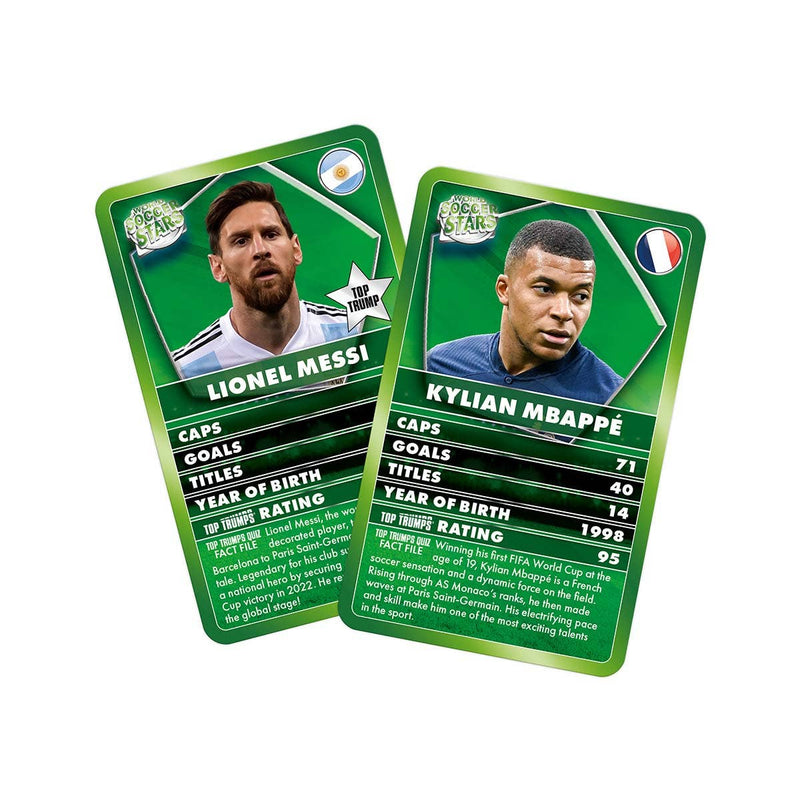 Load image into Gallery viewer, World Soccer Stars Green Top Trumps Card Game

