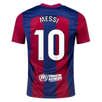 Messi #10 Nike FC Barcelona 2023/24 Stadium Home Kids Jersey