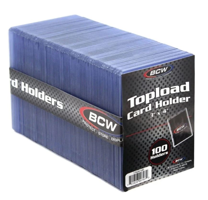 BCW Topload Card Holder - Standard (100 CT. Pack)
