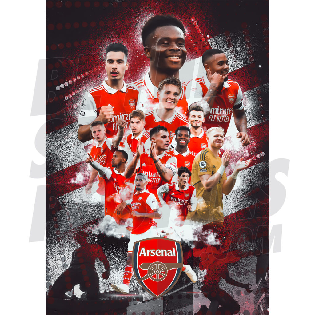 Arsenal F.C. 2023 Players Collage 16 X 24 Poster