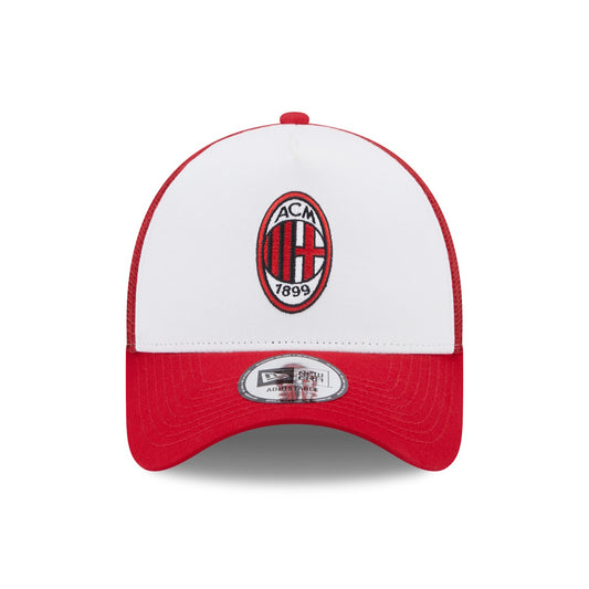 AC MILAN – NEW ERA E-FRAME TRUCKER RED & WHITE HAT