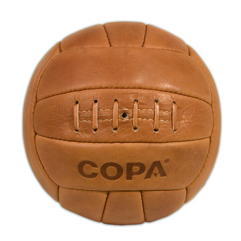 Load image into Gallery viewer, Copa Retro Soccer Ball Tan 100% Leather
