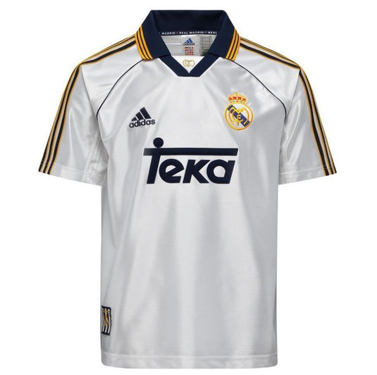 Real Madrid Throwback Jersey 1999 Home White