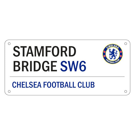 Chelsea FC White Street Sign