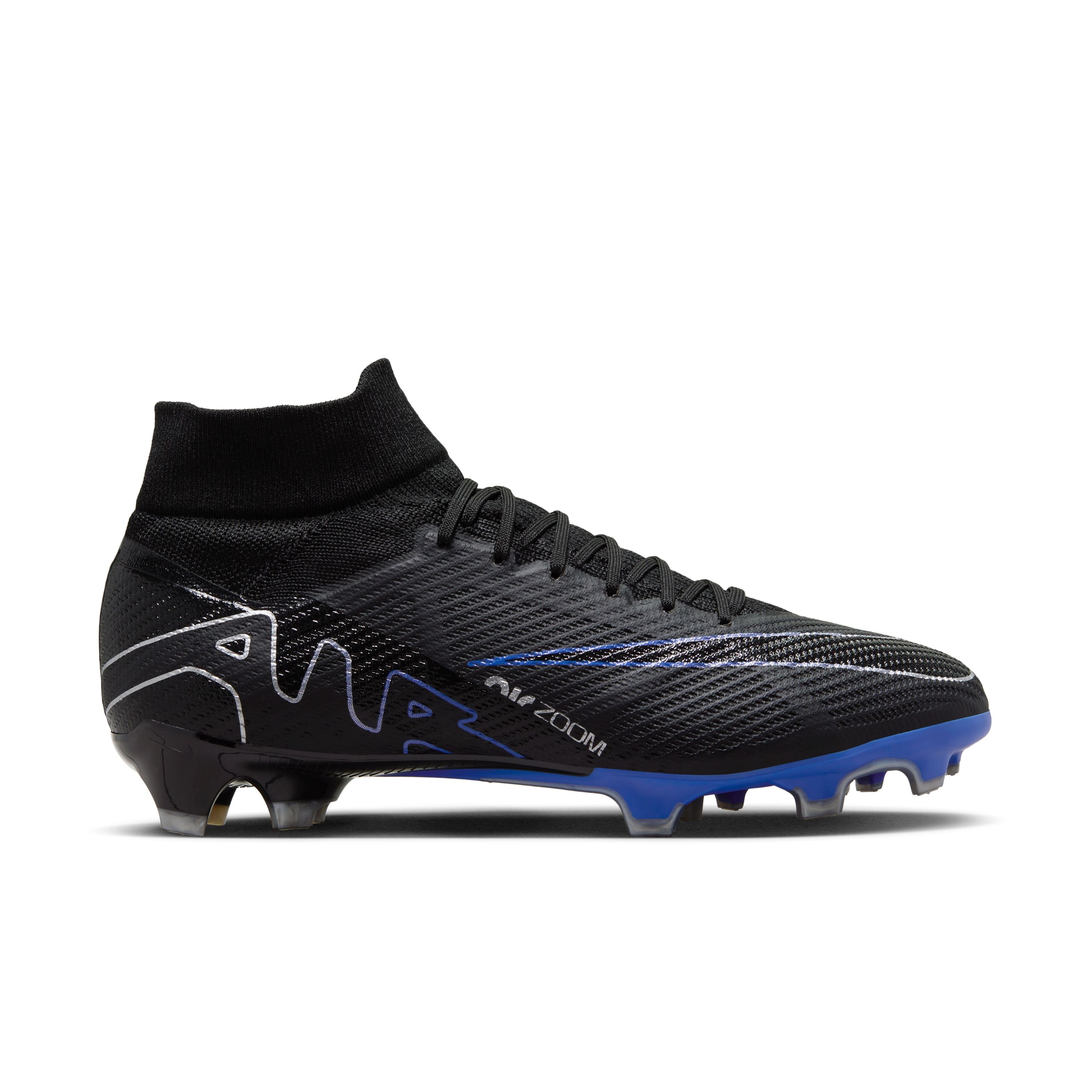 Black and outlet blue nike cleats