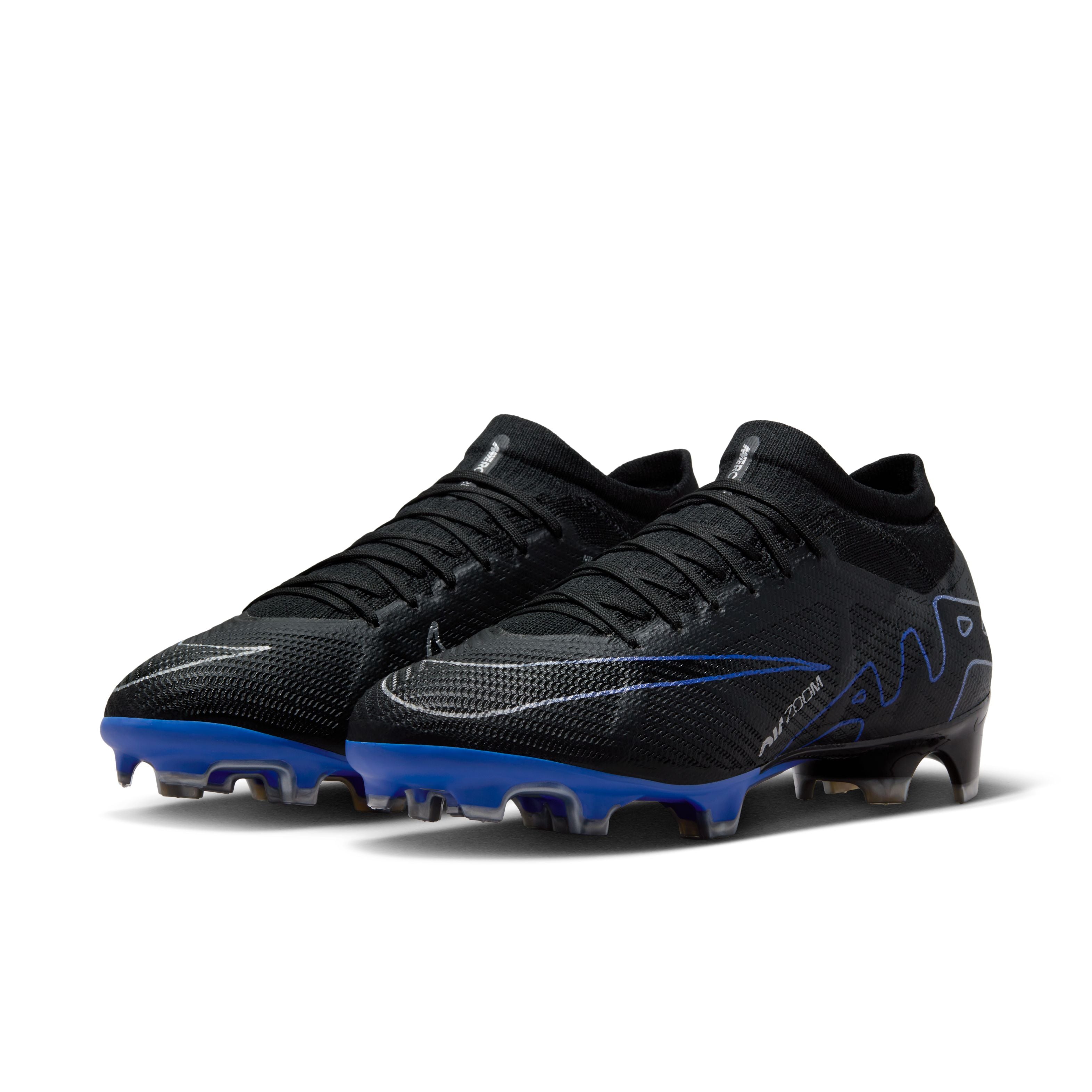 Nike Zoom Mercurial Vapor 15 Pro FG Soccer Cleats Black Blue Strictly Soccer Shoppe