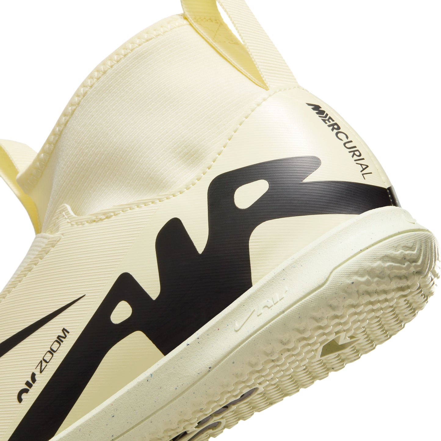 Nike Jr. Mercurial Superfly 9 Academy Indoor Court Soccer Shoes Lemonade Black