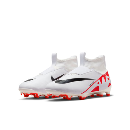 Nike Youth Zoom Mercurial Superfly 9 Academy FG/MG White Red