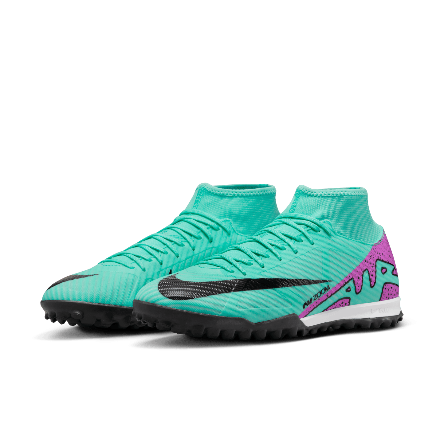 Nike Mercurial Superfly 9 Academy Turf Soccer Shoes Hyper Turquoise Purple