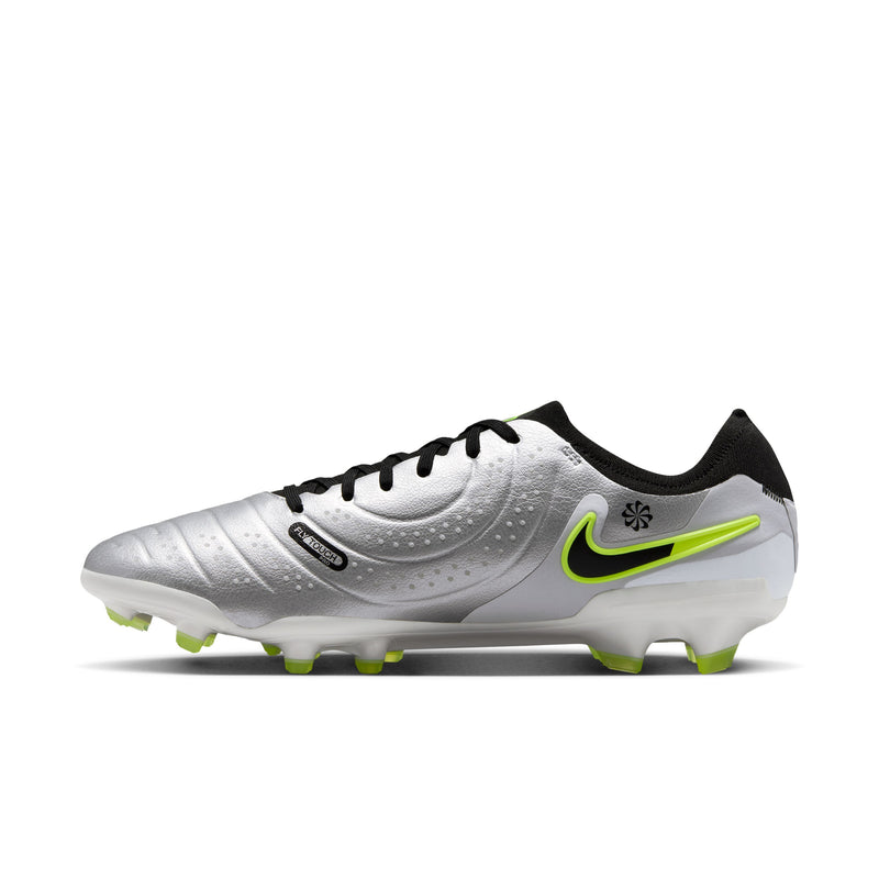 Load image into Gallery viewer, Nike Tiempo Legend 10 Pro FG Metallic Silver Black Volt

