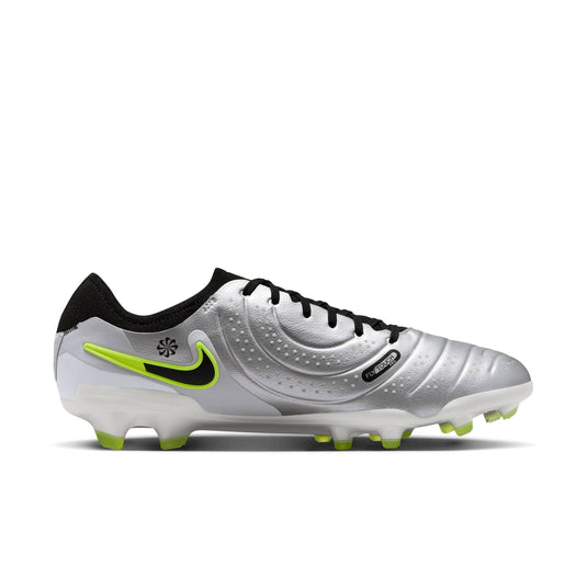 Nike Tiempo Legend 10 Pro FG Metallic Silver Black Volt