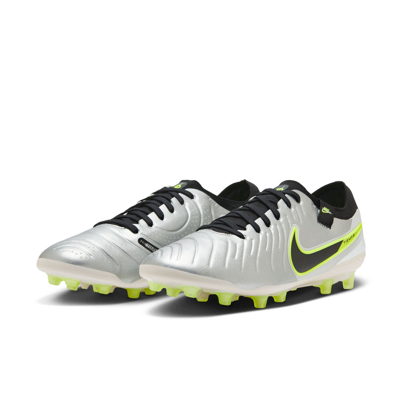 Load image into Gallery viewer, Nike Tiempo Legend 10 Pro AG Metallic Silver Black Volt
