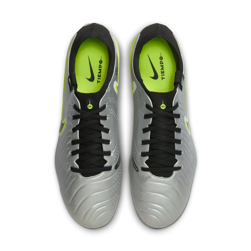 Load image into Gallery viewer, Nike Tiempo Legend 10 Pro AG Metallic Silver Black Volt
