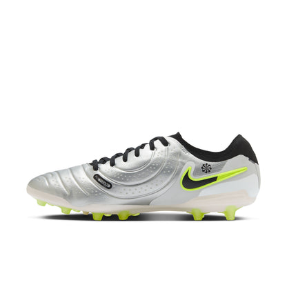 Nike Tiempo Legend 10 Pro AG Metallic Silver Black Volt