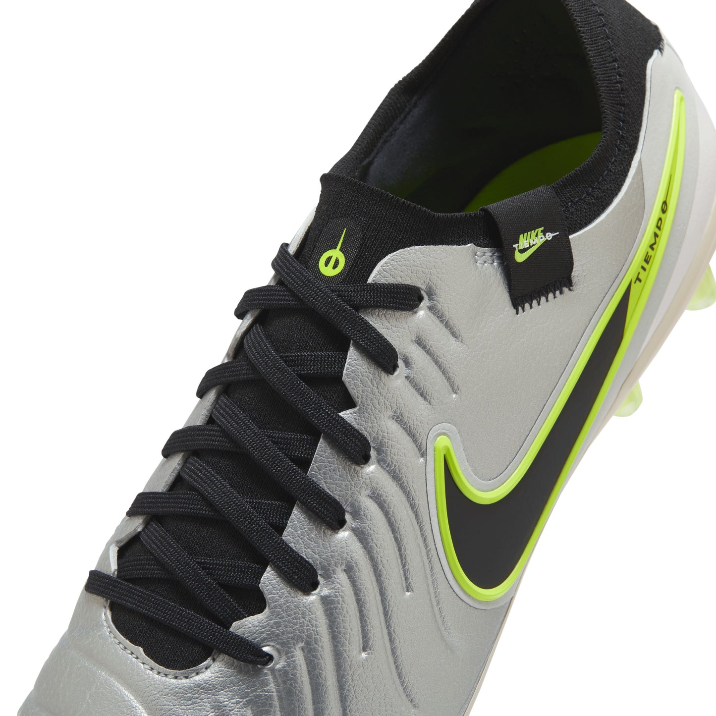 Nike Tiempo Legend 10 Pro AG Metallic Silver Black Volt