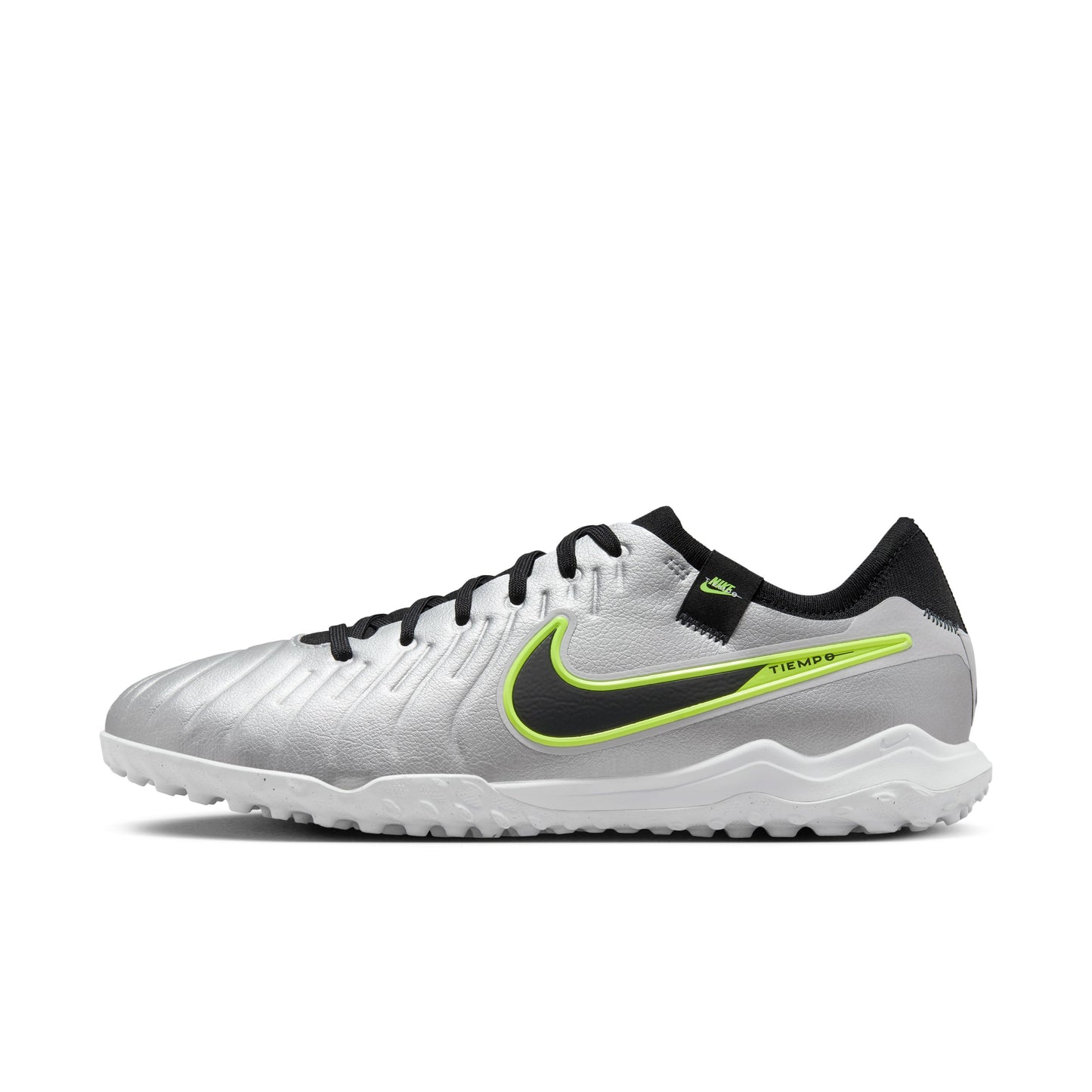 Nike Tiempo Legend 10 Pro TF Metallic Silver Black Volt