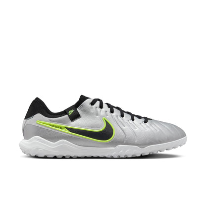 Nike Tiempo Legend 10 Pro TF Metallic Silver Black Volt