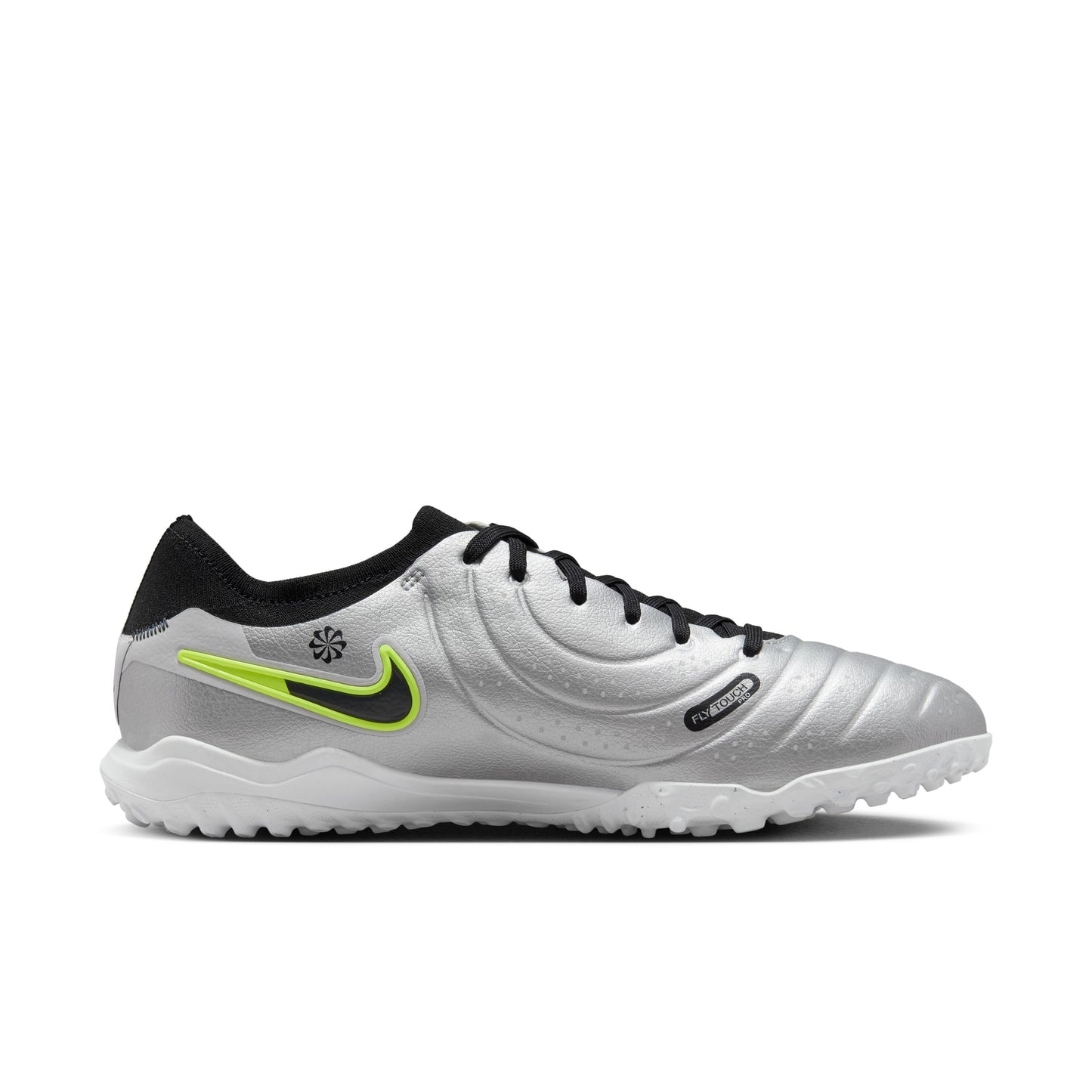 Nike Tiempo Legend 10 Pro TF Metallic Silver Black Volt