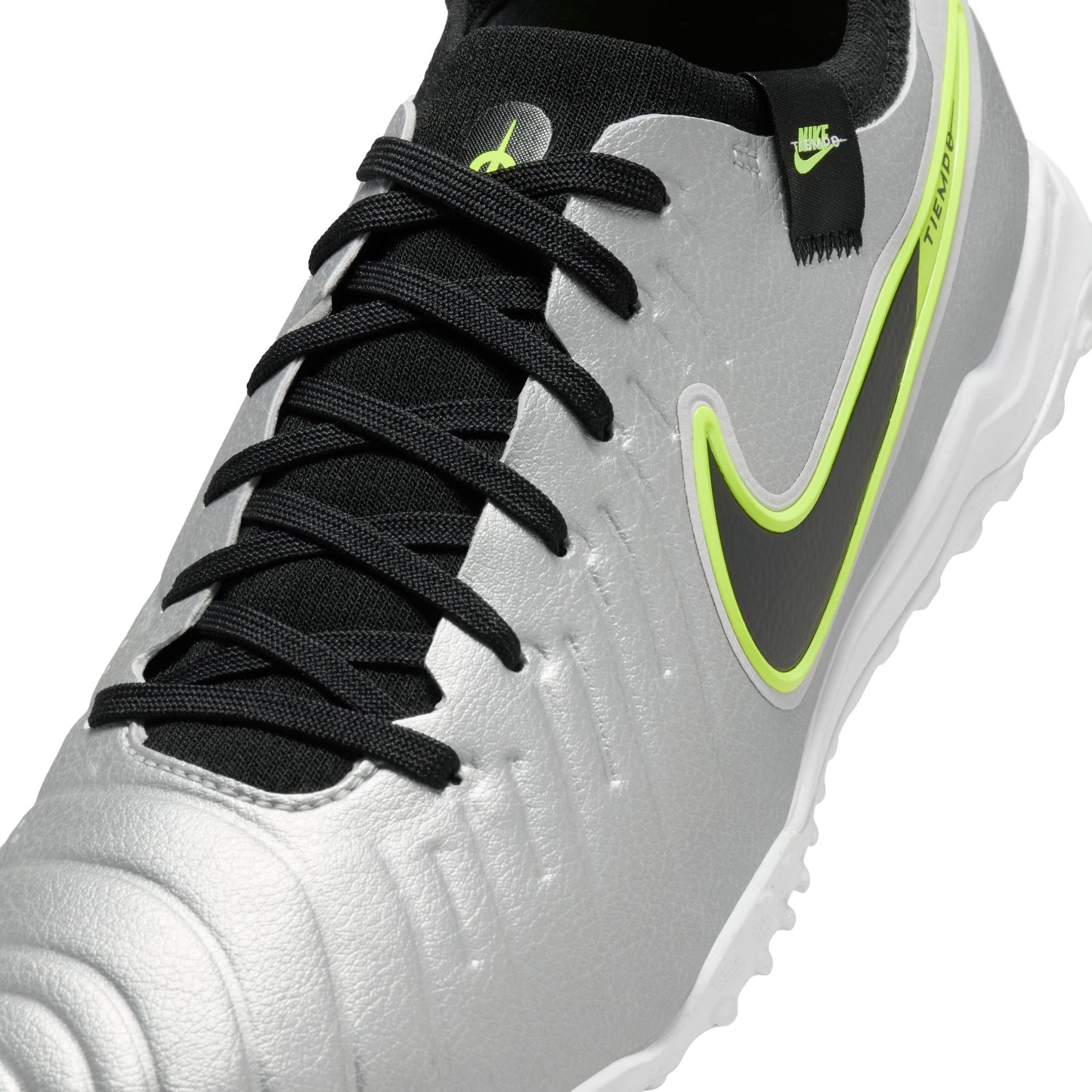 Nike Tiempo Legend 10 Pro TF Metallic Silver Black Volt