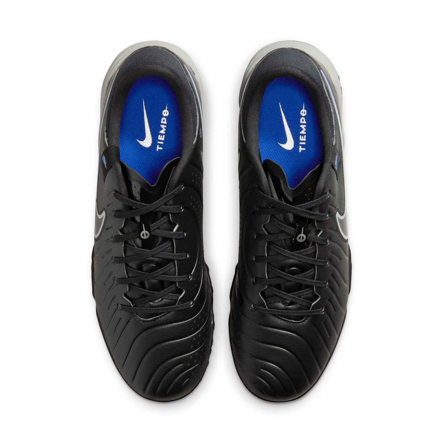 Nike Tiempo Legend 10 Academy TF Turf Soccer Shoes Black Chrome Blue