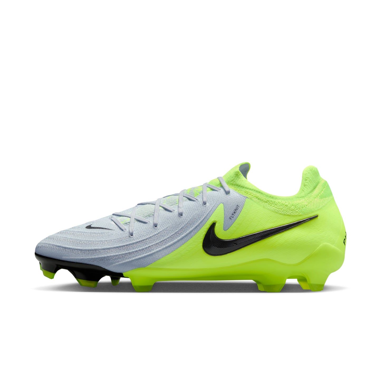 Nike Phantom GX 2 Pro FG Low-Top Soccer Cleats Metalic Silver Volt Black