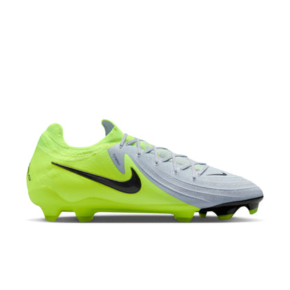 Nike Phantom GX 2 Pro FG Low-Top Soccer Cleats Metalic Silver Volt Black